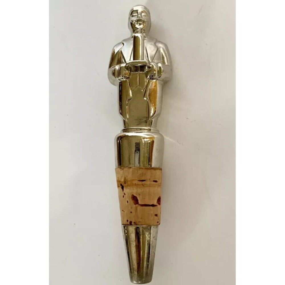 LENOX Butler's Pantry Butler Figure Metal Wine Cork Bottle Stopper Barware 05212
